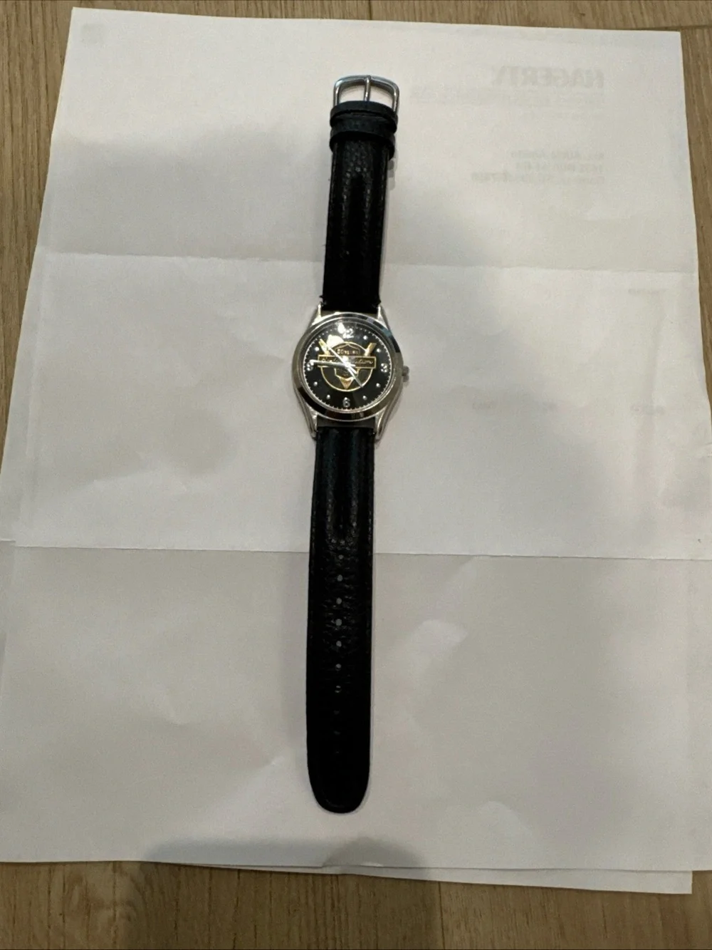 Harley-Davidson watch with leather band
